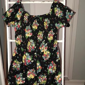 floral off the shoulder jumpsuit